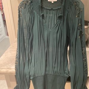 Karina Grimaldi Chiffon Emerald Green Dress